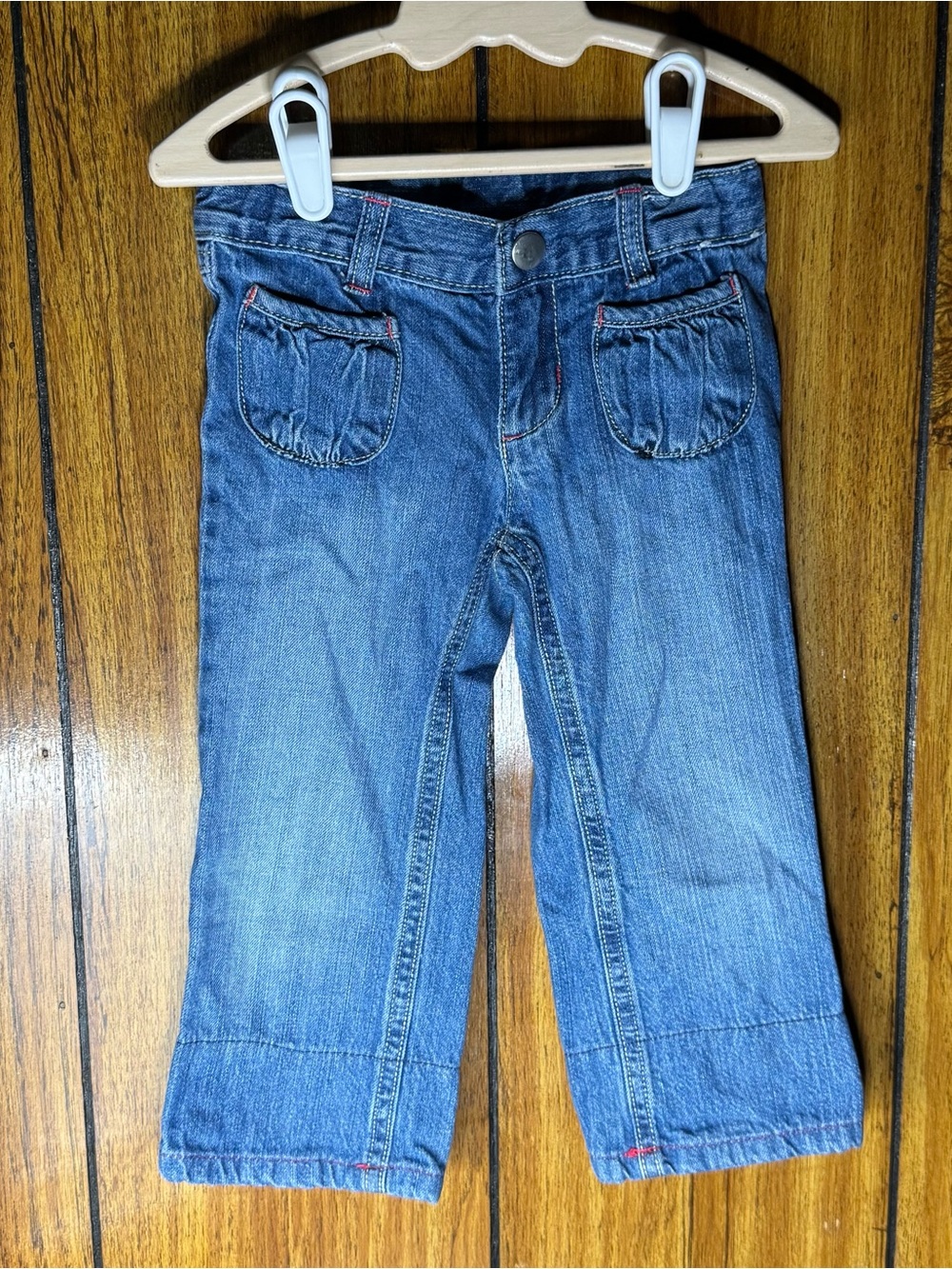 Gymboree 3T Girls Blue Jeans Adjustable Waist Playwear Classic Denim Kidcore